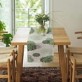 thumbnail image 3 of Sage Green Gray Table Runner Dahlia Pinnata Flower Beige Table Runners Modern Elegant Pompon Farmhouse Geometric Table Center Decor for Girls Room Dining Party Patio (13 x 72 Inch), 3 of 6