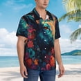 thumbnail image 3 of Fotbe Colorful Flower Goat Camisa Hawaiana para Hombre Unisex – Camisa Casual de Verano con Botones de Manga Corta de Algodón y Lino,X-Large, 3 of 7