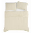 thumbnail image 4 of Brooklyn Loom Classic Solid 100% Cotton 200 Thread Count Percale Chalk 3-Piece Full/Queen Quilt Set, Solid Casual themed, Adult Bedding, OEKO-TEX Certified, 4 of 9