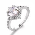 thumbnail image 3 of Geometric Silver Ring With Diamond Crystal Zircon Inlay For Women Size 6 7 8 9 10 Elegant Shine For Any Styles, 3 of 5