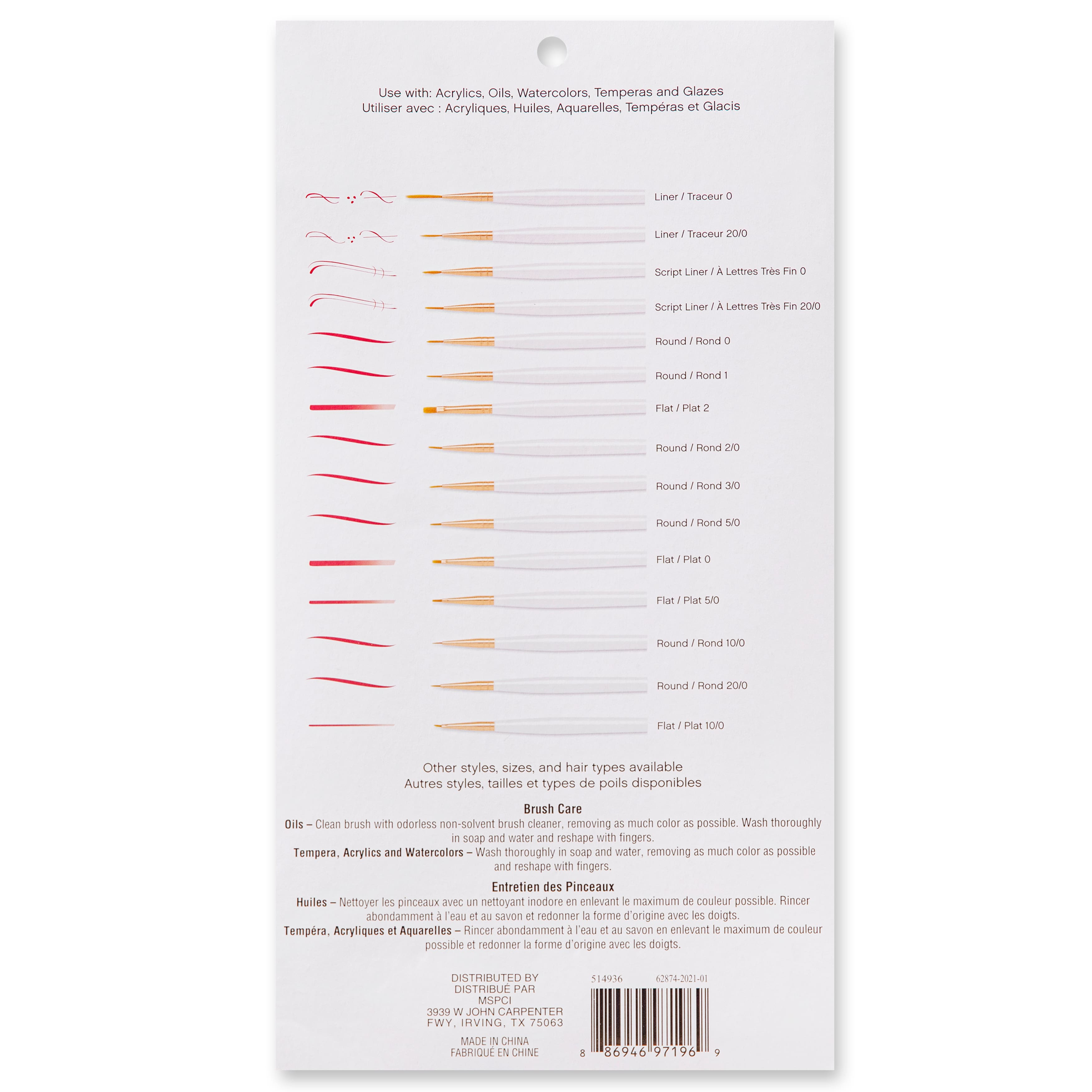 Golden Taklon Super Value Mini Paintbrush Pack By Craft Smart