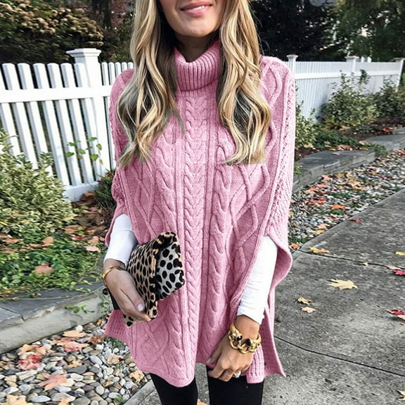 Duoif Womens Shawls, Latested 2025 Lady Long Sleeves Plus Size Dress High Neck Sweater Shawl Wraps for Women A L