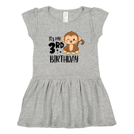 

Inktastic Monkey Its My 3rd Birthday Gift Toddler Girl Dress