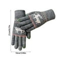 thumbnail image 3 of Qnjujn Women Winter Knitted Full Finger Touchscreen Gloves, Warm Soft Long Sleeve Reindeer Pattern Gloves, Cozy Outdoor Cold Weather Knit Gloves for Daily Use and Gifts, 3 of 4