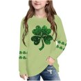 thumbnail image 1 of Blusas y camisas de manga larga con cuello redondo, moda del Día de San Patricio, blusa informal con estampado bonito de manga larga para niños y niñas., 1 of 5
