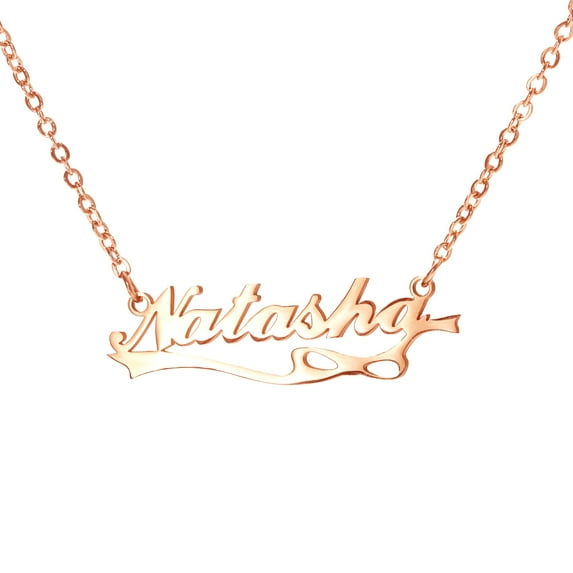 Vakki Name Customized Necklaces Stainless Steel Personalized bow-knot Name Necklace for Women Customized Gift