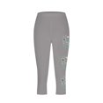 thumbnail image 3 of Pantalones de Ajuste Seco Mujeres Impresas Leggings Recortados Casuales, Pantalones Elásticos Transpirables para el Yoga Y el Uso Diario, 3 of 4