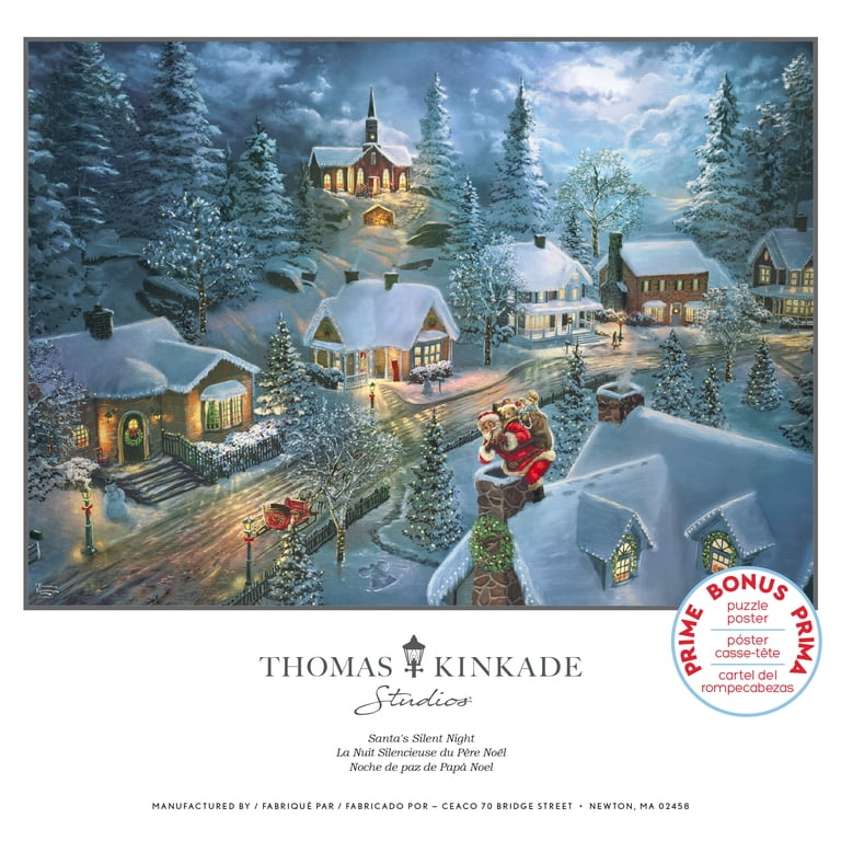Ceaco Zac Kinkade Classic Christmas Santa's North Pole 1000 Piece Jigsaw Puzzle