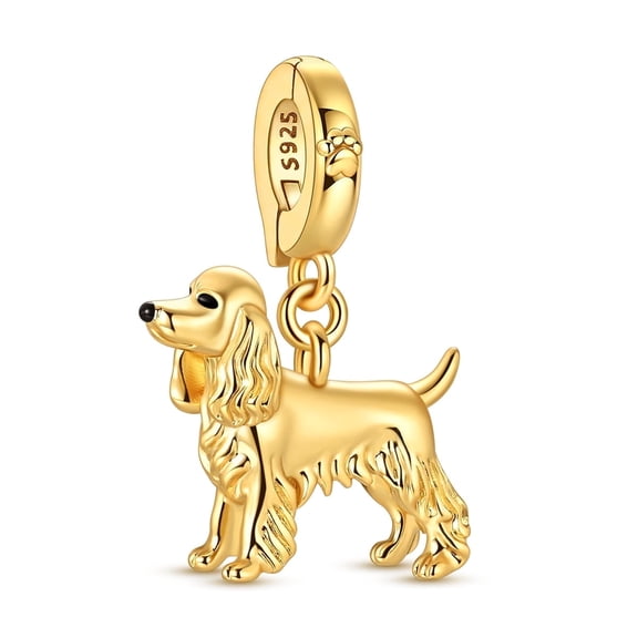 NARMO European 925 Sterling Silver DIY Charm Cute Dog Pendant fit Bracelet for Women Jewelry Gift Making