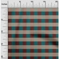 thumbnail image 1 of oneOone Polyester Lycra Dark Teal Green Fabric Gingham Check Craft Projects Decor Fabric Printed By The Yard 56 Inch Wide, 1 of 4