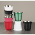 thumbnail image 3 of Taza aislante doble de acero inoxidable Yuxing para espresso 80 ml paquete de 2 negra, 3 of 5