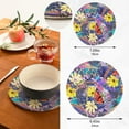 thumbnail image 3 of SKYSONIC Vintage Flower Colorful Pot Holders Trivets, 2 Pcs Heat Resistant Trivets,Autumn Butterfly Cotton Thread Weave Mats for Hot Pads Pans Pot Bowl Teapot for Kitchen Decor, 3 of 7