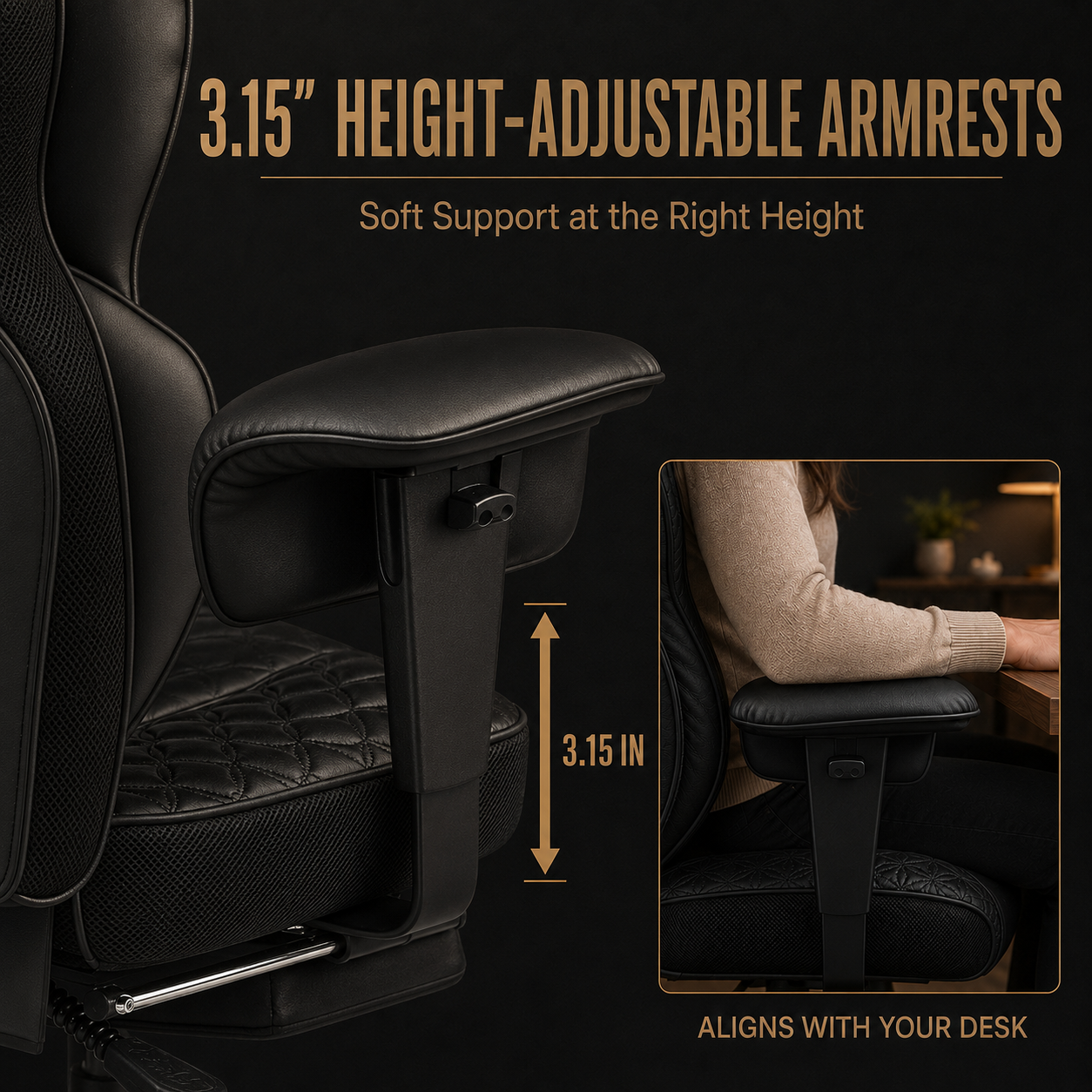 CloudRest Pro 400lb Executive High Back Ergonomic Office Chair photo 6