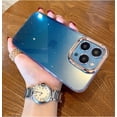 thumbnail image 6 of Compatible with iPhone 11 Pro Max Case for Women Girls,Luxury Shiny Fashion Gradient Glitter Bling Cute Clear Acrylic Plate Shockproof Case for iPhone 11 Pro Max(Gradient Blue), 6 of 13