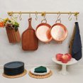 thumbnail image 3 of SRYBLT Handmade Brass Pot Pan Hanger - 30.0" Wall Mounted Rack with 8 S-Shaped Hooks (Sectional Design), 3 of 7