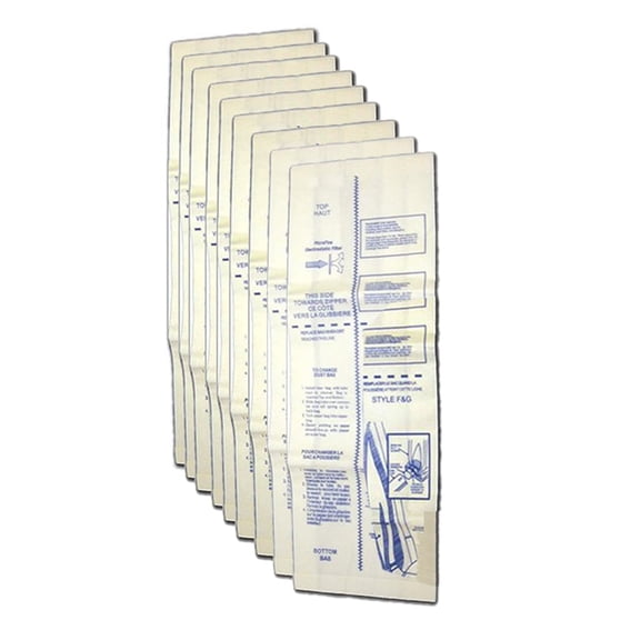 Replacement Part For Eureka Sanitaire 9 216-9SW Style F and G, 2PLY Upright Vacuum Cleaner Paper Bags