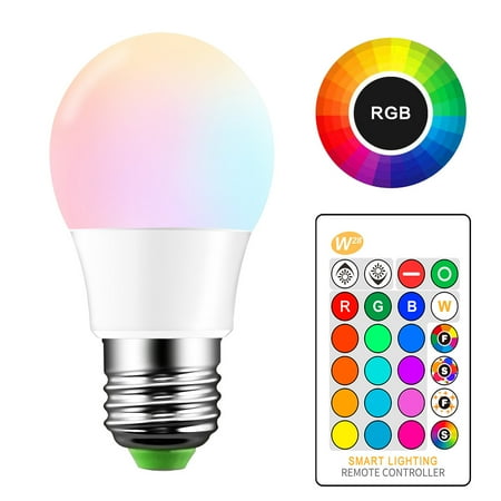 

Wrea 5W LED Bulb E27 Color Changing Atmosphere Lighting LED Lamp Flash Strobe Fade Mode Bar KTV Decorative RGBW Lights