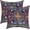 Multi 02, variant on Set of 2 Boho Tribal Throw Pillow Covers 18x18, Retro Exotic Pillow Covers, Vintage Lattice Arrows Bohemian Cushion Covers, Blue Green Red Antique Damask Inspired Medallion Egyptian Cushion Cases