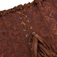 thumbnail image 5 of Elainilye Fashion Corset Tops for Women Sexy Vintage Gothic Party Floral Lace Up Slim Corset Bustier Tube Tops,Brown, 5 of 7