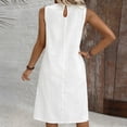 thumbnail image 6 of ClodeEU Women's Sleeveless Round Neck Dress,Casual Summer Tank Mini Vacation Sundress Dress White,Womens Plus XXL, 6 of 7