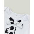 thumbnail image 5 of Franhais Baby Boys Summer Shorts Set Round Neck Short Sleeve Cow Pattern Digital Print Bodysuit Bib Shorts, 5 of 9