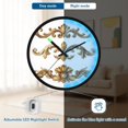 thumbnail image 5 of Indoor 12' Voice-Activated Luminous Decoration Wall Clock With LED Night Light French Golden Decorative, 5 of 8