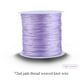 thumbnail image 1 of Cordón de nailon de cola de rata de color violeta claro de 100 m x 0,8 mm para proyectos de macramé y Shamballa, 1 of 5