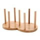thumbnail image 2 of Dispensador de vasos duradero, organizador redondo, ahorro de espacio, antideslizante, estable, de madera, soporte para vasos de agua para baño, encimera, sala de , 2 ranuras 78 cm Macarena Dispensador de vasos, 2 of 8