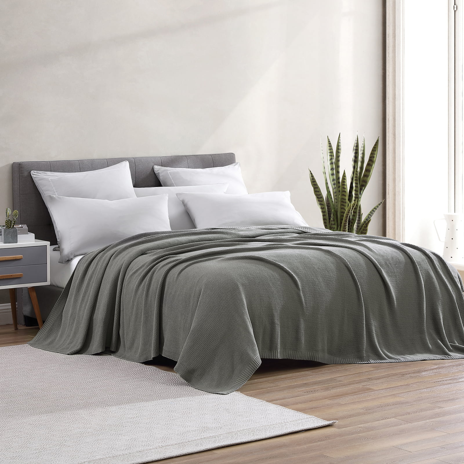 100% Cotton Waffle Style Woven Sofa/Bed Throw in 6 Sizes HUGE JUMBO 