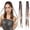 H, variant on 16 Inch Boho Braided Hair Clip Extensions, 2 Pack Synthetic Woven Hair Pieces