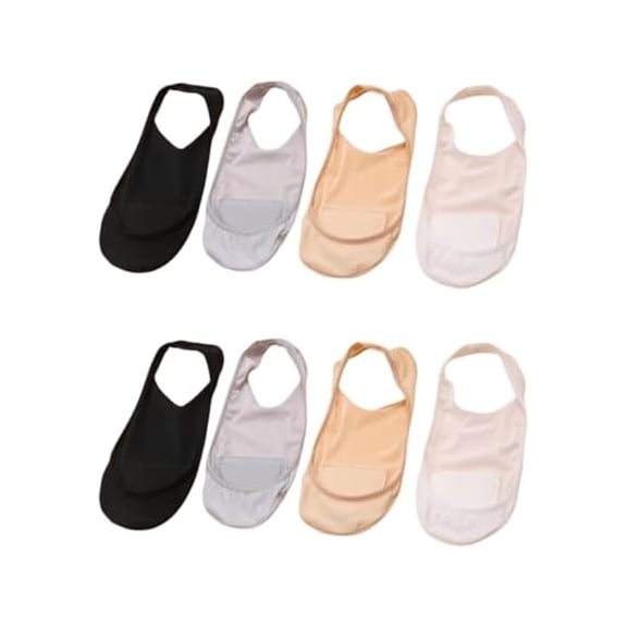Eryueer 4 Pairs No Show Slingback Socks Ultra Low Cut Liner Socks With Sling No Show Half Socks For Heels