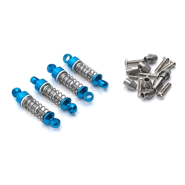 Amortiguador de amortiguadores RC CAR 1:2811 Modelo Vehículo Modificado Actualización del amortiguador Reemplazo de suministros de repuestos para WLTOYS K979 K989 K999 Azul 4pcs Inevent FN010116-01