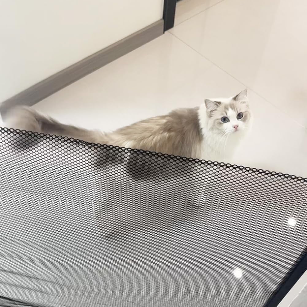 Retractable Baby Gate or Mesh Dog Gate, 78cm Tall Easy to Use Pet Fence for The House Stairs Doorways Hallways Indoor Outdoor, No Drilling (Fits 0~130CM Wide Openings)