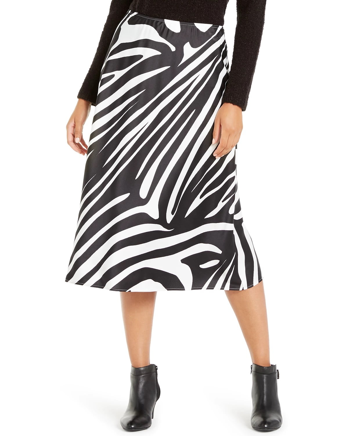 zebra print a line skirt