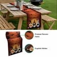 thumbnail image 5 of Burnt Orange Halloween Table Runner - 120 Inch Long, Kitchen Dining Table Runner Dresser Scarves, Horror Gnomes Pumpkin Black Cat Farmhouse Decor for Coffee Tables Wedding Party Banquet, 5 of 8