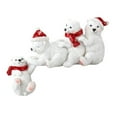 thumbnail image 2 of Luoshdecor Christmas Gnomes Polar Bear Figurines,6.3 in Resin Queuing Statue Tabletop Decoration for Home Party Decor, 2 of 6