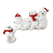 Yhmxh Christmas Table Ornaments, Snowman Figurines Table Top Christmas Gnomes Santa Beer Statue Tabletop Decoration Resin Snowman Statue Decor for Winter Holiday Desk Shelf Party Decoration