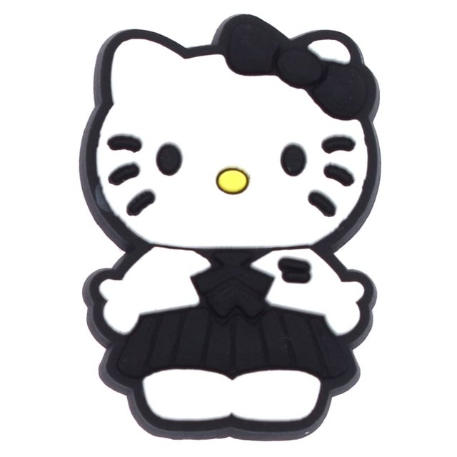 Venta directa de fábrica, dijes para zapatos Crocss de dibujos animados de arcoíris, venta al por mayor, zapato de PVC a granel, estilo Hello Kittyed para sandalia