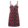 thumbnail image 3 of USSUMA Sundresses for Women Casual Summer Spaghetti Strap Zip A Line Swing Floral Print Midi Womens Shirt Dresses Beach V Neck Sleeveless Plus Size Wedding Guest Sun Dress, 3 of 4