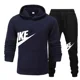 thumbnail image 3 of Nueva marca Otoño Invierno simplicidad moda sombrero de hombre ropa deportiva + pantalones de chándal Otoño Invierno conjunto de ropa deportiva sudaderas con capucha para hombre, 3 of 5
