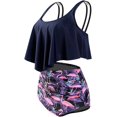 thumbnail image 5 of Trajes de baño de bikini sin espalda lindos de cintura alta para mujer Conjuntos de dos piezas Trajes de baño,M JM, 5 of 5