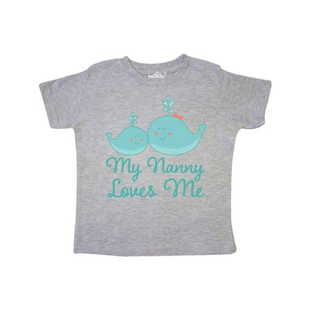 

Inktastic Nanny Loves Me Grandchild Whale Gift Toddler Boy or Toddler Girl T-Shirt