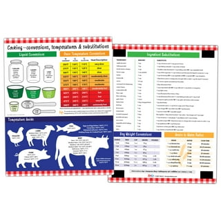 Stainless Steel Refrigerator Magnet Kitchen Conversion Chart - Cups,  Tablespoons, Teaspoons, Fluid Oz, Milliliters - Magnetic Kitchen  Measurement Conversion Chart 