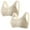 Beige, variant on skpabo 2Pc Front Fastening Bras for Women Comfortable Non-Steel Ring Comfortable Adjustable Front Open Buckle Gathered Large Size Solid Colour Breathable Bra Underwear