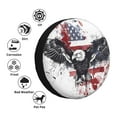thumbnail image 4 of Rateoe American Flag Eagle Art Pattern Tire Cover Wheel Protectors Weatherproof Wheel Covers Universal Fit for Trailer Rv SUV Truck Camper Travel Trailers Accessories-15 inch, 4 of 6