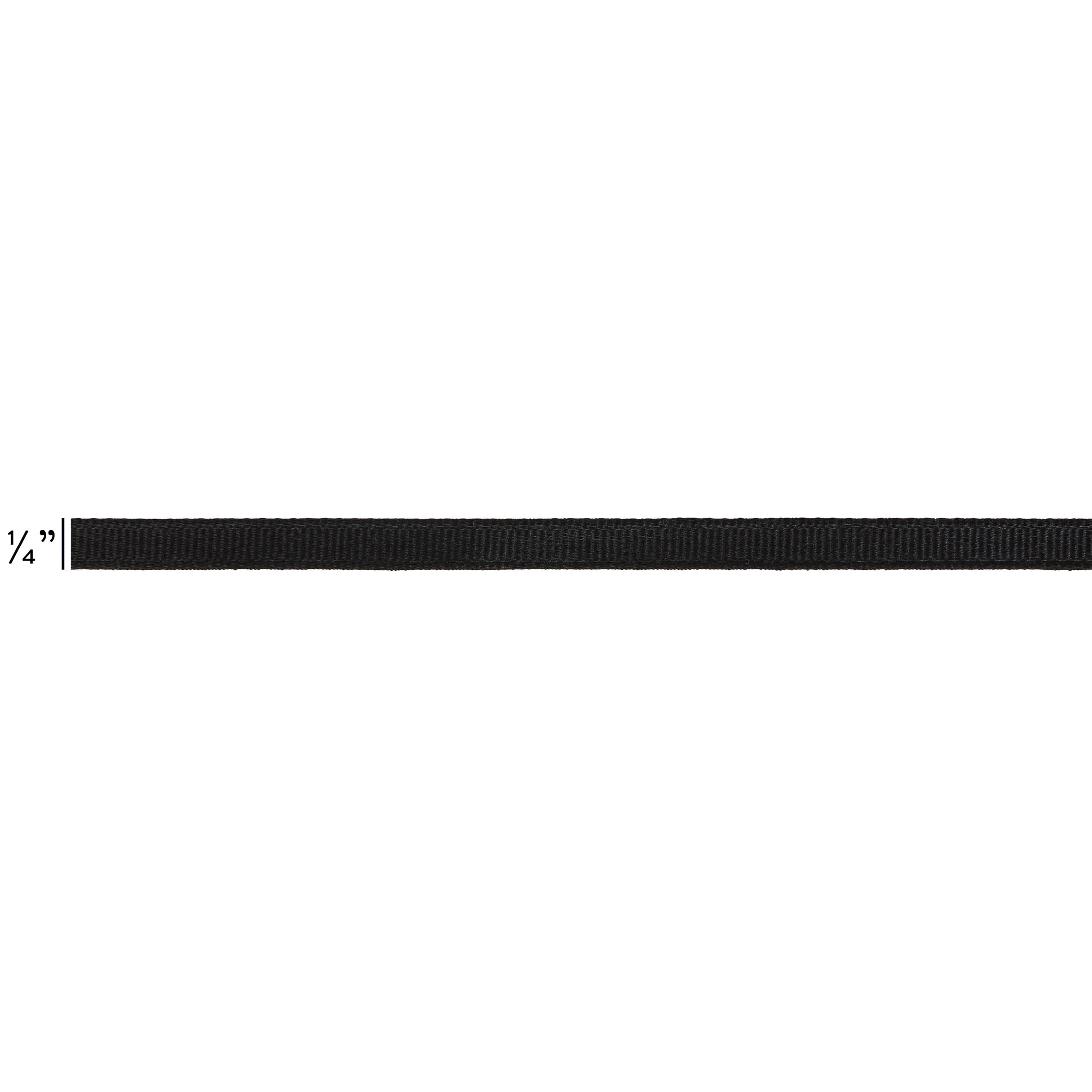 Hello Hobby Black Grosgrain Ribbon, 1/4" x 6 yd