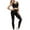 Black, variant on Workout Sets for Women qolati 2 Piece Seamless Yoga Leggings and Crosses Strap Sports Bra Gym Outfits Seamless Crop Tank Activewear Matching Set