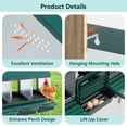 thumbnail image 6 of Leumius Nesting Boxes for Chickens,3-Hole Chicken Nesting Boxes,Chicken Laying Box with Lid Cover for Outdoor Chicken Coop Farm Yard,Green, 6 of 7