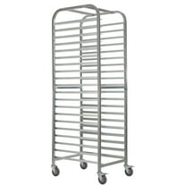 Commercial-Grade 20-Tier Sheet Pan Rack, Galvanized Iron Bakery Rack, Super Capacity Bread Rack with wheels, Silver
