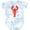 Tie Dye Blue, variant on Inktastic Lobster Distressed Ocean Creature Boys or Girls Baby Bodysuit